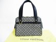 Photo1: LOUIS VUITTON Monogram Mini Black Canvas Hand Bag Purse Josephine PM #7116