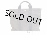 Photo: HERMES Gray Canvas Her Line Hand Bag Tote Bag MM Purse #7128