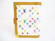 Photo2: LOUIS VUITTON Multicolor White Leather Document Holders Agenda PM #7170