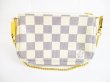 Photo2: LOUIS VUITTON Azur White Leather Mini Accessories Pouch Pochette #7182