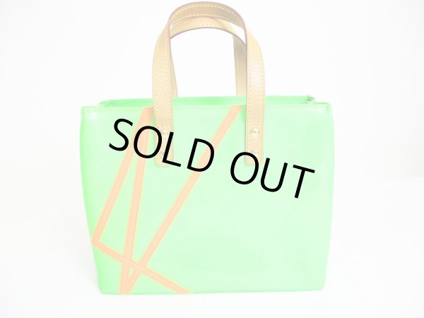 Photo1: LOUIS VUITTON 2002 Limited Vernis Green Patent Leather Hand Bag Reade PM #7193