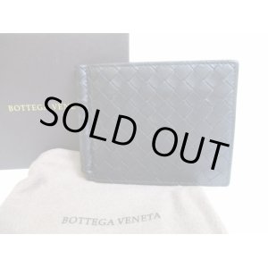 Photo: BOTTEGA VENETA Intrecciato Black Leather Bifold Bill Wallet Purse #7200