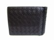 Photo2: BOTTEGA VENETA Intrecciato Black Leather Bifold Bill Wallet Purse #7200