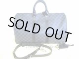 Photo: LOUIS VUITTON Damier Graphite Leather Gym Bag Keepall 45 Bandouliere #7203