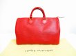 Photo1: LOUIS VUITTON Epi Red Leather Hand Bag Purse Speedy35 #7221