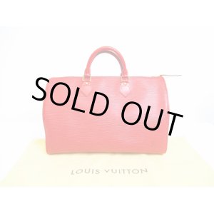 Photo: LOUIS VUITTON Epi Red Leather Hand Bag Purse Speedy35 #7221