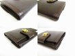 Photo7: BVLGARI Dark Brown Leather 2 Folds Bifold Women Wallet #7237