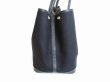 Photo4: HERMES Canvas and Leather Black Hand Bag Purse Garden Party PM #7240