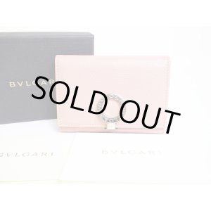 Photo: BVLGARI Logo Clip Light Pink Leather Card Case #7246