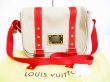 Photo1: LOUIS VUITTON Cup Beige Canvas Messenger Crossbody Bag Antigua PM #7255