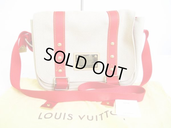 Photo1: LOUIS VUITTON Cup Beige Canvas Messenger Crossbody Bag Antigua PM #7255