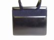 Photo2: Salvatore Ferragamo Vara Navy Blue Leather Hand Bag 2Way Bag w/Strap #7257