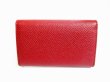 Photo2: BVLGARI Ruby Red Leather Logo Clip 6 Pics Key Cases #7261