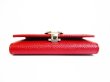 Photo5: BVLGARI Ruby Red Leather Logo Clip 6 Pics Key Cases #7261