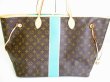 Photo2: LOUIS VUITTON Mon Monogram Brown Leather Tote Bag Neverfull GM #7269