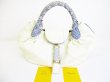 Photo1: FENDI Braided Handle White Leather Zucca Spy Bag Hand Bag Purse #7270