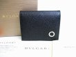 Photo1: BVLGARI BVLGARI Leather Black Coin Purse #7274