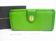 Photo1: BVLGARI Olive Green Leather Gold HW Bifold Long Wallet #7282