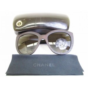 Photo: CHANEL Gray Lens Brown Plastic Frame  Sunglasses Eye Wear #7283