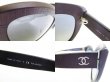 Photo11: CHANEL Gray Lens Brown Plastic Frame  Sunglasses Eye Wear #7283