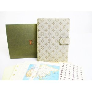 Photo: LOUIS VUITTON Monogram Mini Khaki Canvas Document Holders Agenda PM #7294