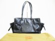 Photo1: LOEWE Black Leather Tote Bag Shoppers Bag Shoulder bag Purse #7344