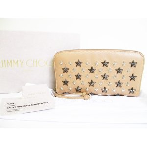 Photo: Jimmy Choo Metal Stars Ballet Pink Leather Zip Around Wallet Purse #7373