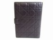 Photo2: Christian Dior Black Leather Document Holders Medium Ring Agenda Cover #7393