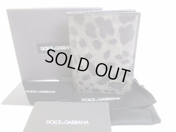 Photo1: DOLCE&GABBANA D&G Black Leather Credit Card Business Card Case #7394