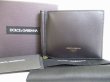 Photo1: DOLCE&GABBANA Black Leather Bifold Bill Wallet Purse #7404