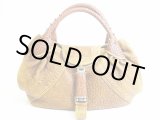 Photo: FENDI Braided Handle Brown Leather Zucca Spy Bag Hand Bag Purse #7409