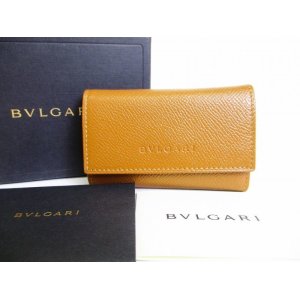 Photo: BVLGARI Logo Brown Leather 6 Pics Key Cases #7442