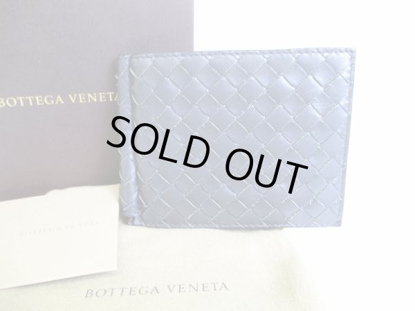 Photo1: BOTTEGA VENETA Intrecciato Gray Leather Bifold Bill Wallet Purse #7476