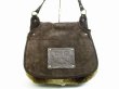 Photo1: DOLCE&GABBANA Brown Suede and Fur Crossbody Bag Purse #7512