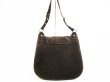 Photo2: DOLCE&GABBANA Brown Suede and Fur Crossbody Bag Purse #7512