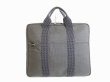 Photo2: HERMES Gray Canvas Her Line Briefcase PC Case Hand Bag w/Strap #7525