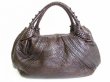 Photo2: FENDI Braided Handle Brown Leather Zucca Spy Bag Hand Bag Purse #7558