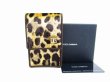 Photo1: DOLCE&GABBANA Animal Print Multicolor Velour Cigarette Case #7584