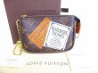 Photo1: LOUIS VUITTON Monogram Brown Leather Label Collection Coin Purse Cles #7602