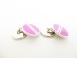 Photo3: HERMES H Motif Silver Plated Pink Cufflinks Cuffs #7607