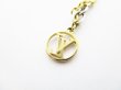 Photo3: LOUIS VUITTON Gold & Silver Stainless Steel Chain Necklace Logo Mania #7612