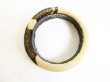 Photo12: BOTTEGA BENETA Brown & Beige Fur Black Leather Bracelet Bangle #7613