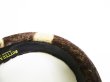 Photo6: BOTTEGA BENETA Brown & Beige Fur Black Leather Bracelet Bangle #7613