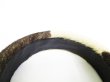 Photo7: BOTTEGA BENETA Brown & Beige Fur Black Leather Bracelet Bangle #7613