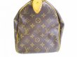 Photo4: LOUIS VUITTON Monogram Brown Leather Hand Bag Purse Speedy 30 #7616