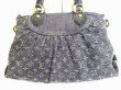 Photo2: LOUIS VUITTON Black Monogram Denim Hand Bag W/strap Neo Cabby MM #7617