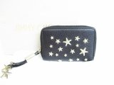 Photo: Jimmy Choo Metal Stars Black Leather Round Zip Coin Purse #7620