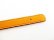 Photo3: HERME Serie Orange & Black Leather Bracelet #7627