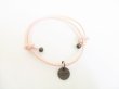 Photo1: BOTTEGA BENETA Intrecciato Beige Leather Bracelet Bangle #7643