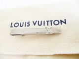 Photo: LOUIS VUITTON Silver Steel LV Motif Necktie Pin #7644